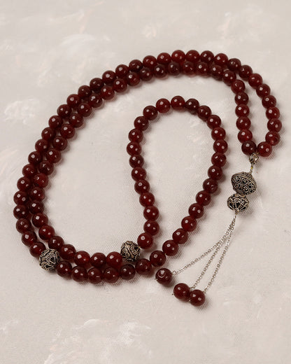 Blood Ruby Big Bead 100 count tasbih