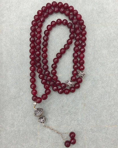 Blood Ruby Big Bead 100 count tasbih