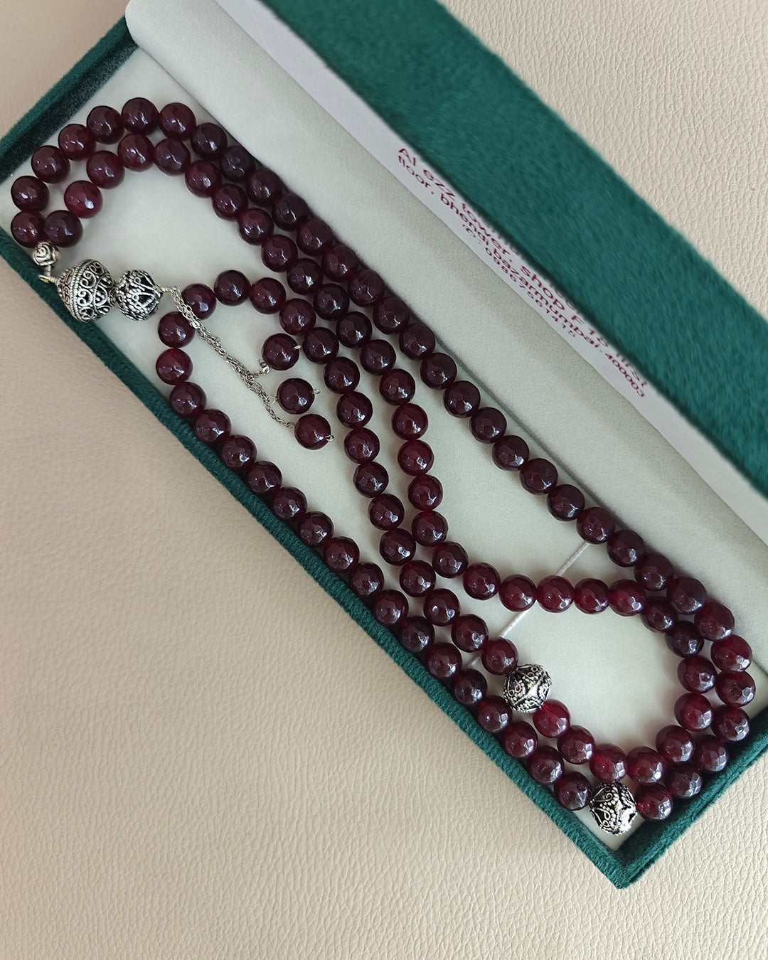 Blood Ruby Big Bead 100 count tasbih