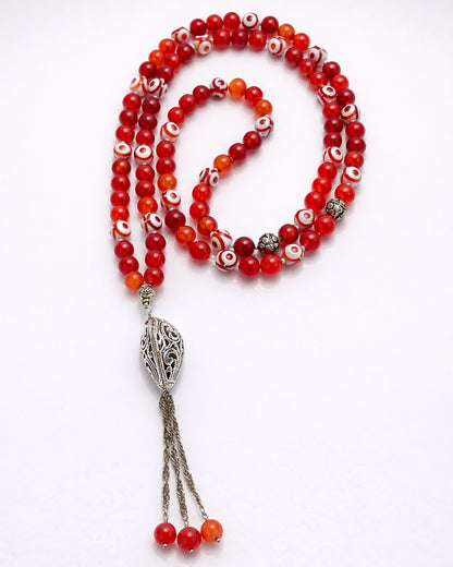 Turkish Orange Aqeeq 100 count tasbih