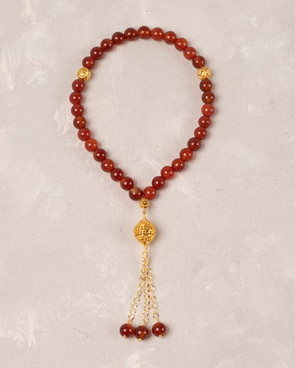 Red Aqeeq 33 count tasbih