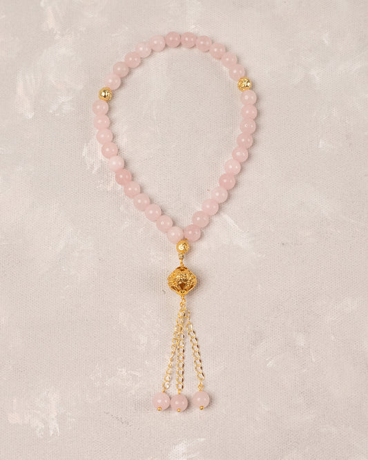 Natural Rose Quartz 33 count tasbih