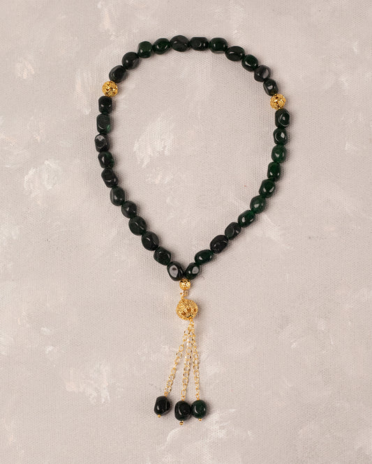 Green Tumble Aagte 33 count tasbih