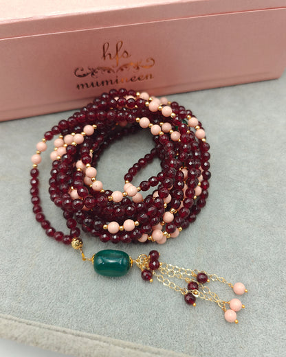 Aqeeq Blood Ruby 500 count tasbih