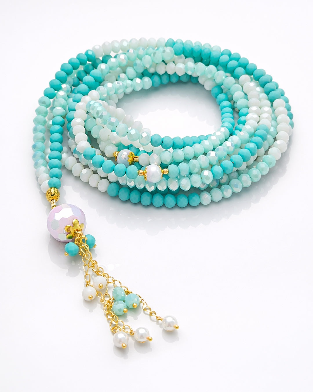 Crystal Ocean White 500 count tasbih
