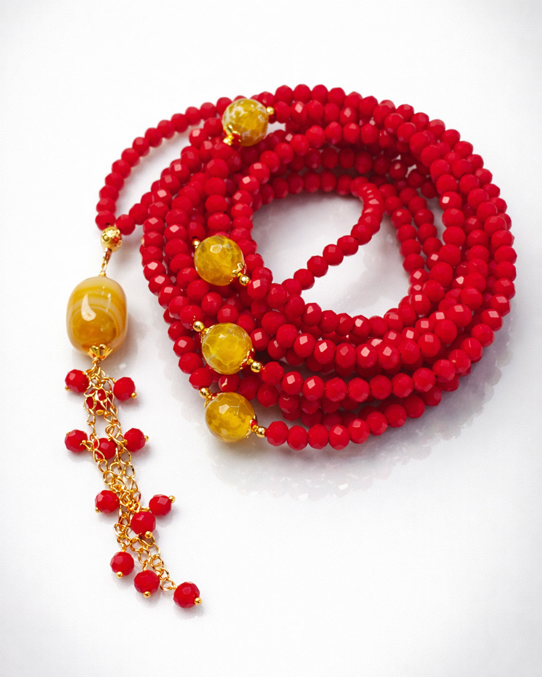 Crystal Amber Red 500 count tasbih