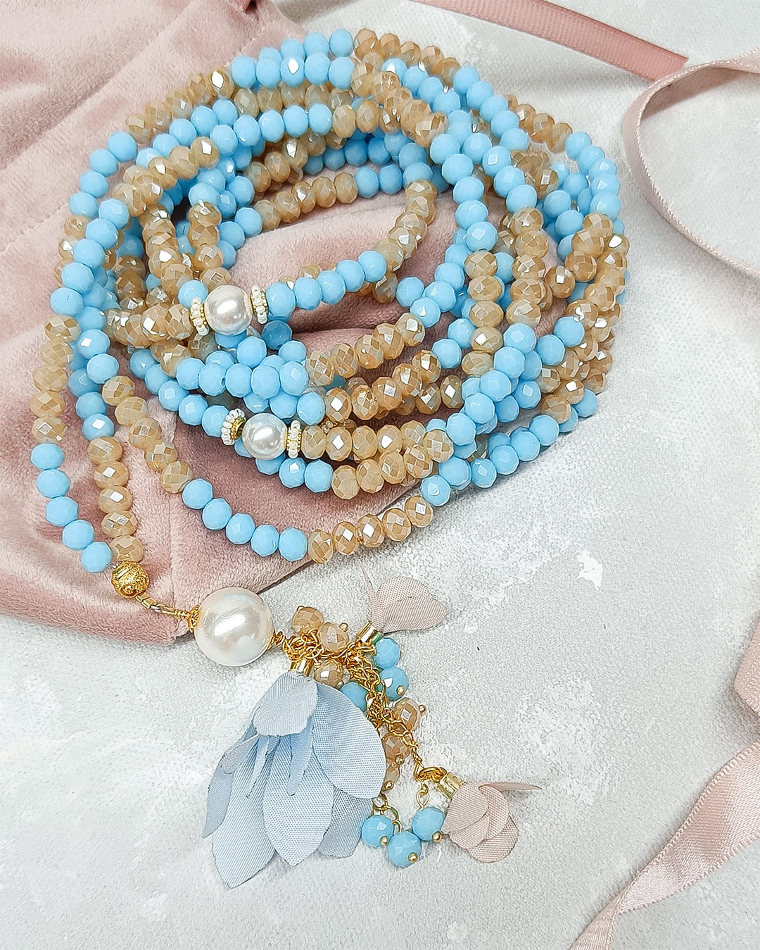 Crystal Turqoise Shimmer 500 count tasbih