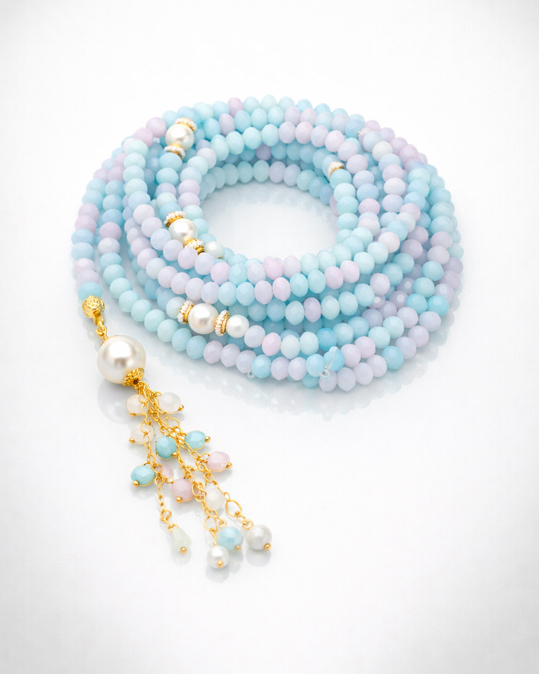 Crystal Aqua Pink 500 count tasbih