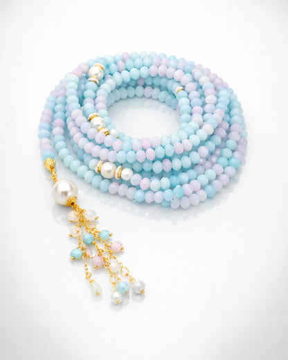 Crystal Aqua Pink 500 count tasbih