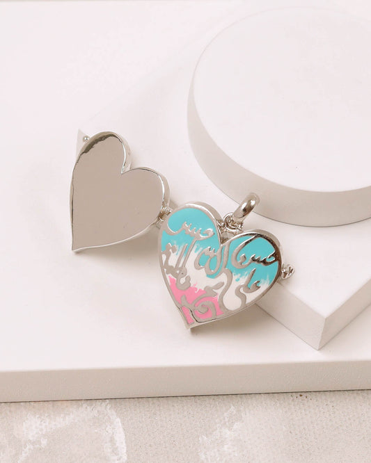 Panjatan-e-Pak  Heart Pastel Taweez - 925 Silver