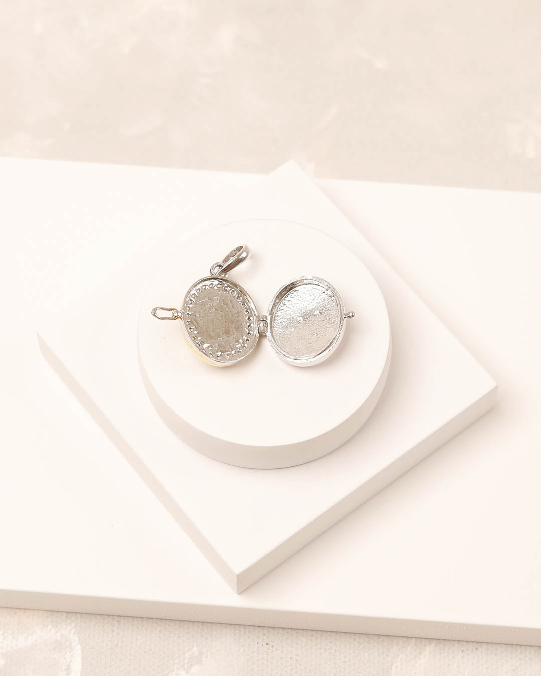 Ya Ali Pave Oval Taweez - 925 Silver