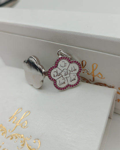 Flower Panjatan-e-Pak  Ruby Taweez - 925 Silver