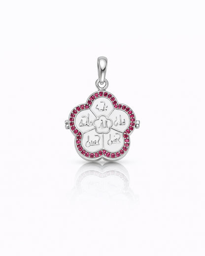 Flower Panjatan-e-Pak  Ruby Taweez - 925 Silver