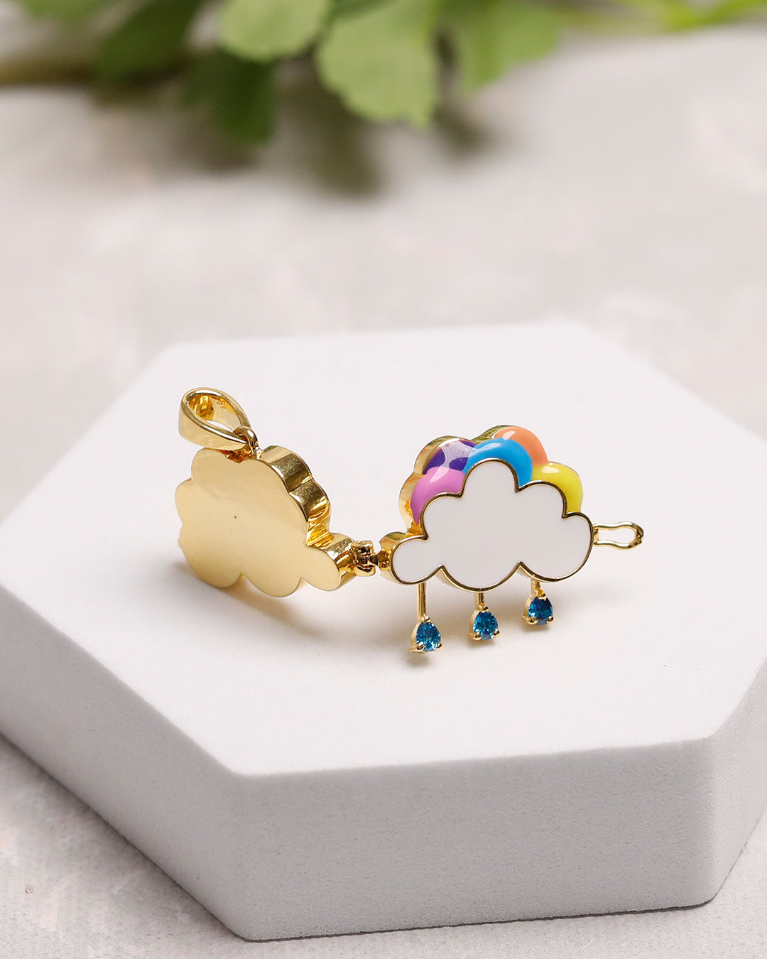 Rainbow Cloud Taweez-9k Gold