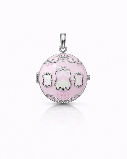Carriage Pink Taweez - 925 Silver
