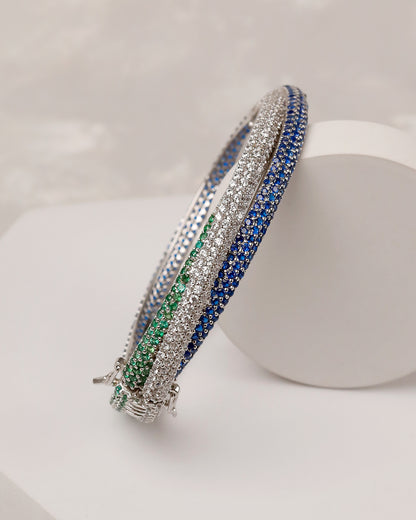 Midnight Pave Openable Bangle (925 Silver)