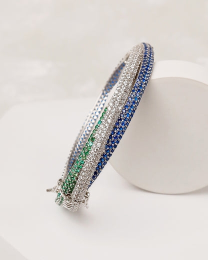 Midnight Pave Openable Bangle (925 Silver)