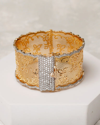Lacework Art Openable Bangle (925 Silver)