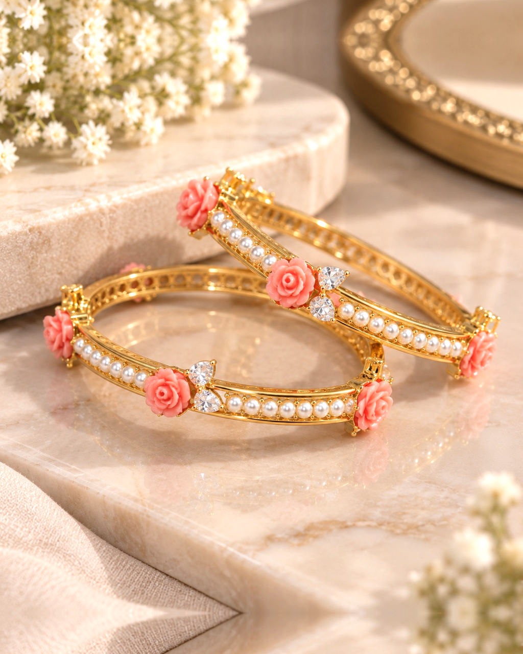 The Rose Bangles (925 Silver)