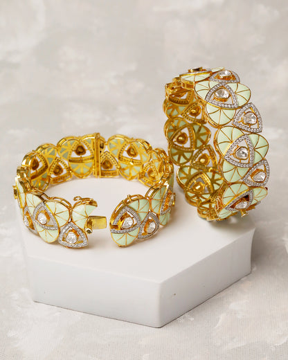 Royal Mint Polki Openable Bangle (925 Silver)