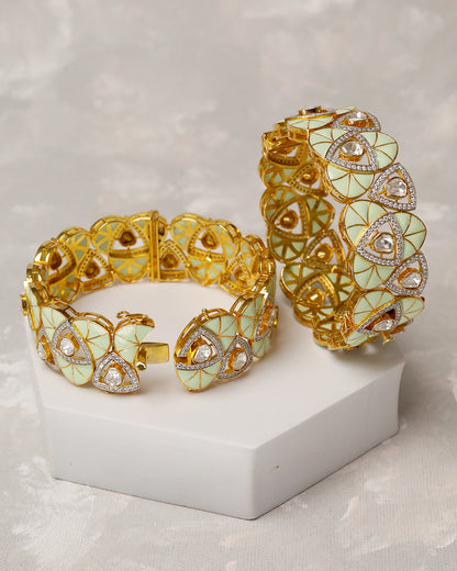 Royal Mint Polki Openable Bangle (925 Silver)