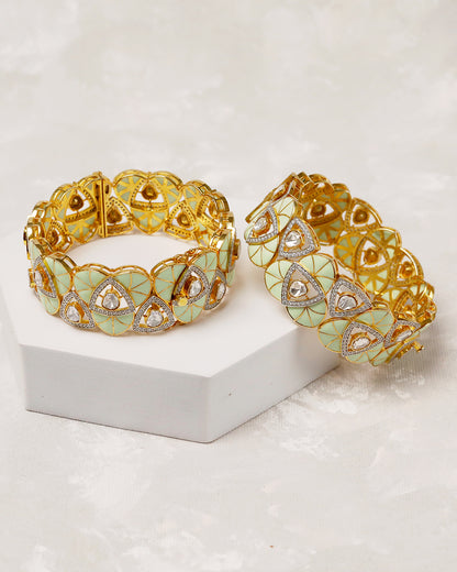 Royal Mint Polki Openable Bangle (925 Silver)