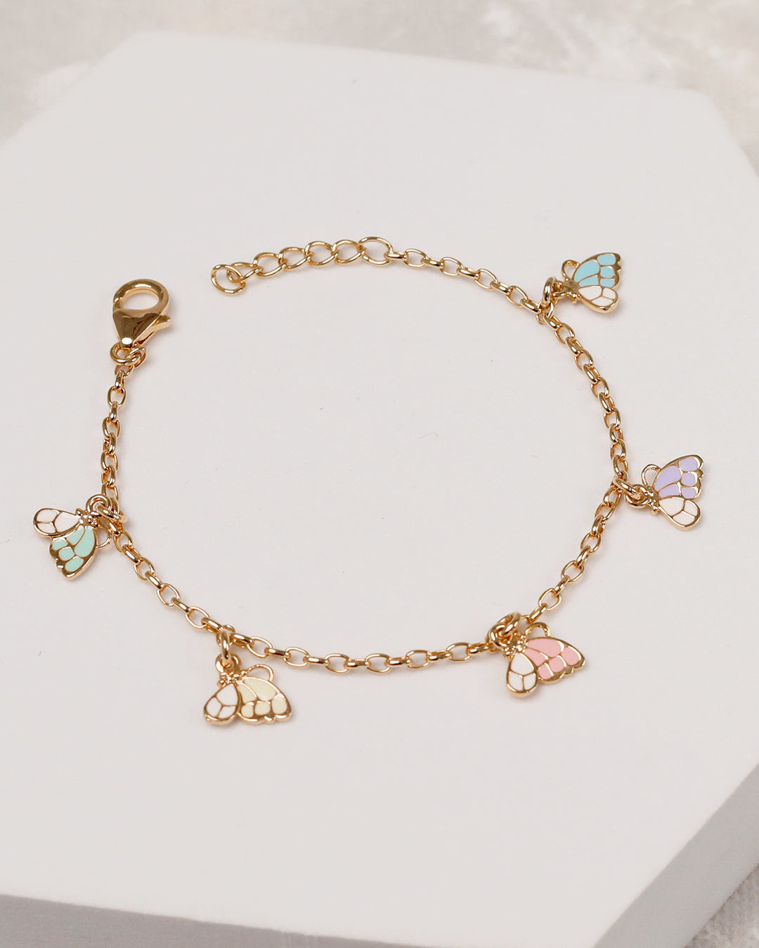 Butterfly Wings Enamel Bracelet (925 Silver)
