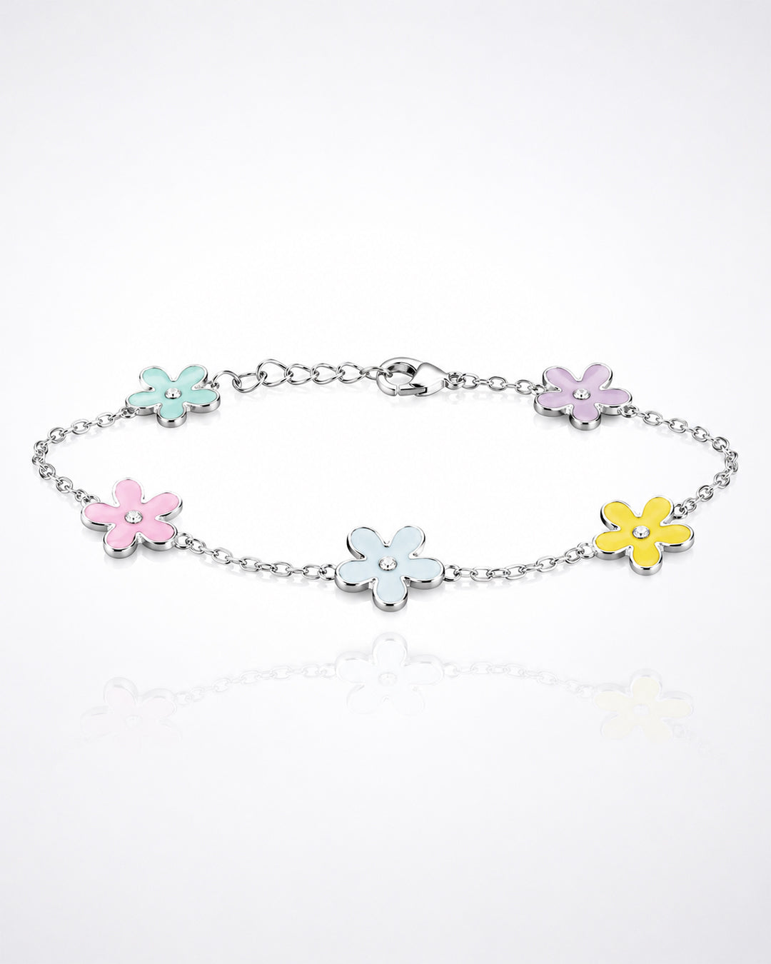 Pastel Daisy Bracelet (925 Silver)