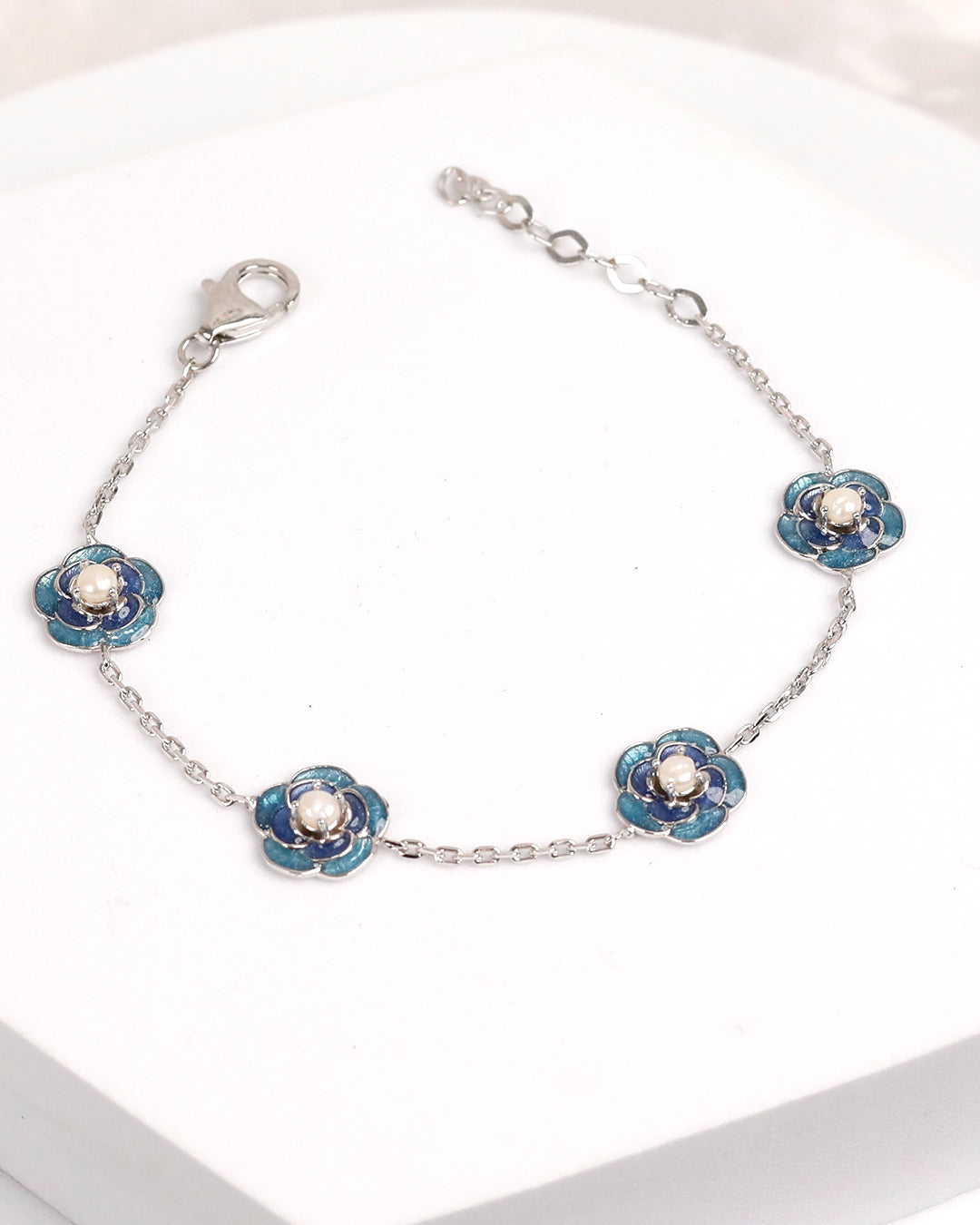 Rosetta Demin Bracelet with Ring (925 Silver)