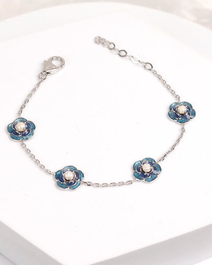 Rosetta Demin Bracelet with Ring (925 Silver)