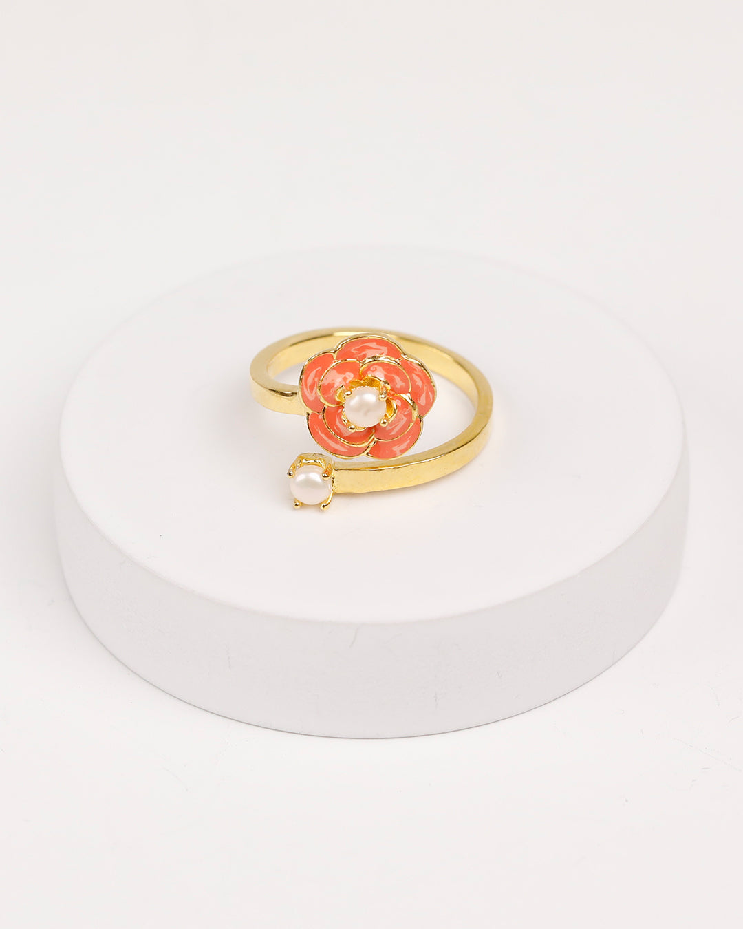 Rosetta Peach Bracelet with Ring (925 Silver)