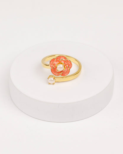Rosetta Peach Bracelet with Ring (925 Silver)