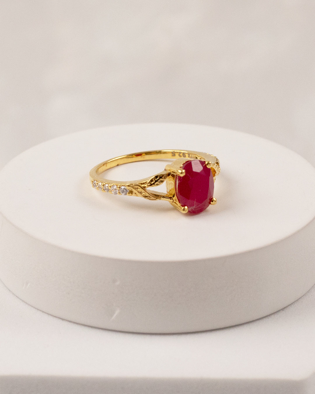 Enchanted Ruby Dual Wrap Ring (925 Silver)