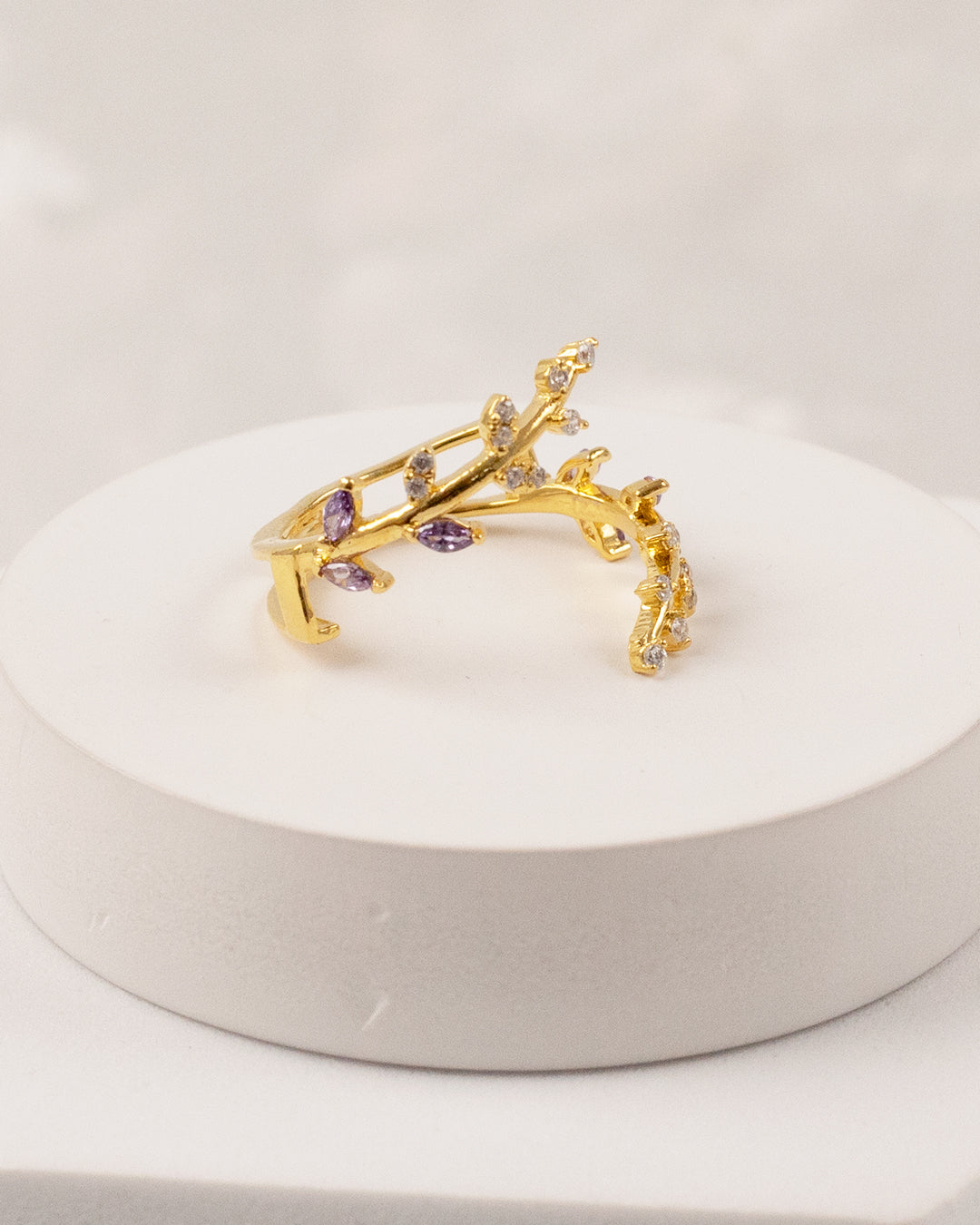 Enchanted Amethsty Dual Wrap Ring (925 Silver)