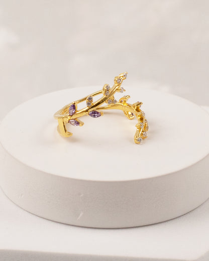 Enchanted Amethsty Dual Wrap Ring (925 Silver)
