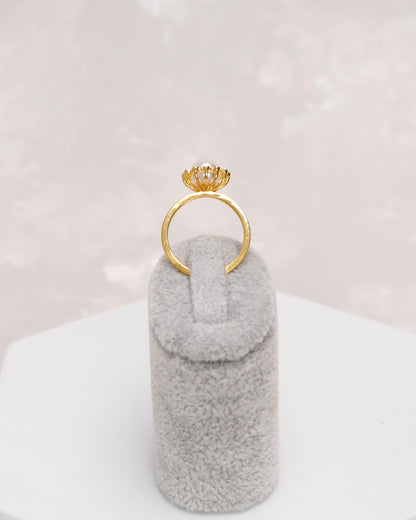 Aura Pearl Halo Ring (925 Silver)