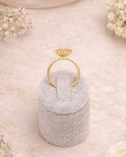 Aura Pearl Halo Ring (925 Silver)