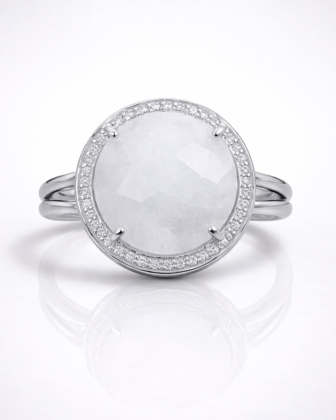 Gilter Glam MoonStone Ring (925 Silver)