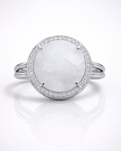 Gilter Glam MoonStone Ring (925 Silver)
