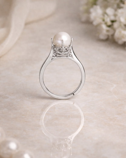 Celeste Pearl Crown Ring (925 Silver)