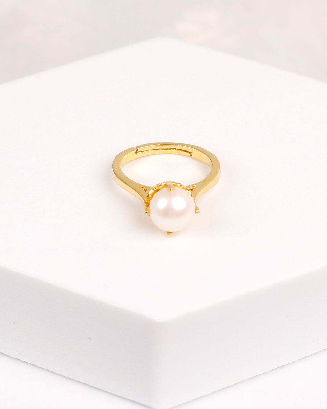 Celeste Pearl Crown Ring (925 Silver)