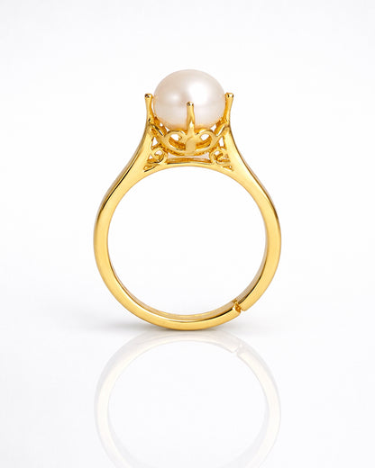 Celeste Pearl Crown Ring (925 Silver)