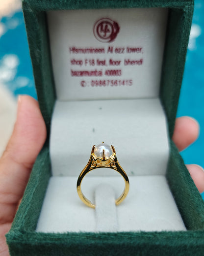 Celeste Pearl Crown Ring (925 Silver)