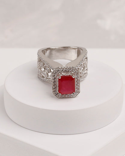 Regent Royale Ruby Ring (925 Silver)