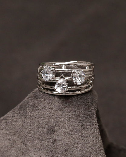 Trinity Silver Sparkle Ring (925 Silver)