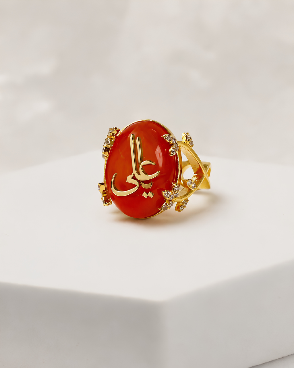 Ya Ali Aqeeq Ring