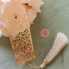 Dome Leaves Bookmark in Golden Finish and Tassel - Image 3