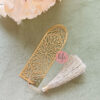 Dome Leaves Bookmark in Golden Finish and Tassel